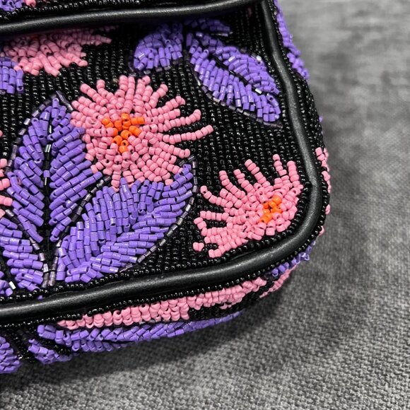 Staud Tommy Beaded Floral Shoulder Bag Quartz Acid - Picture 7 of 15